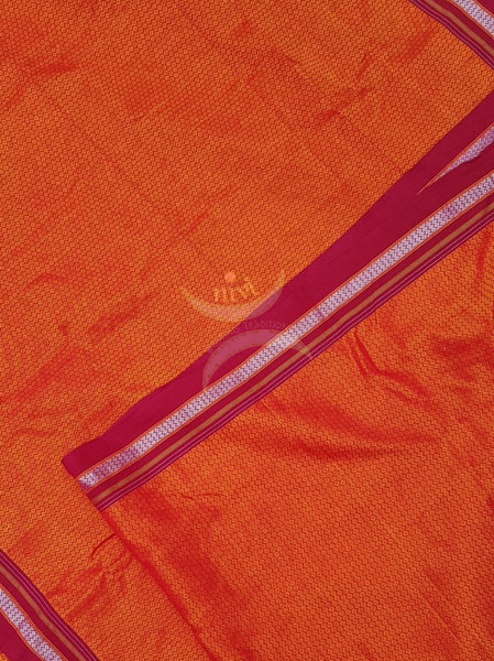 Orange handloom khun/khana dupatta