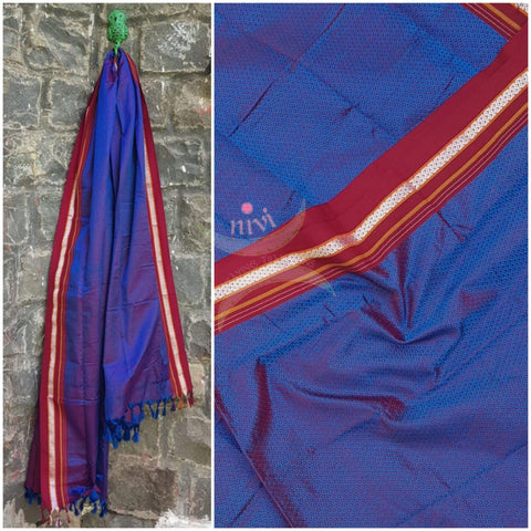 Two tone royal blue khun/ khana dupatta