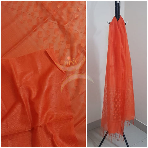 Orange kota silk dupatta