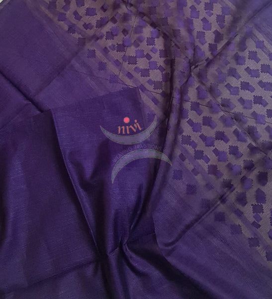 Purple  kota silk dupatta
