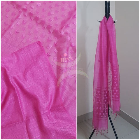 Pink kota silk dupatta