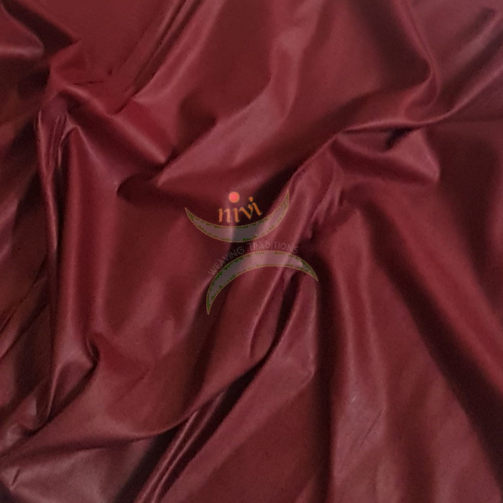 Maroon silk cotton running material