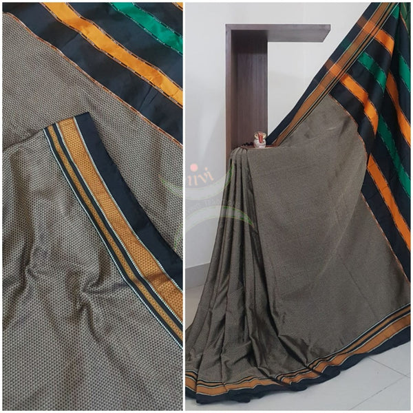 Khun/khana saree with traditional pallu