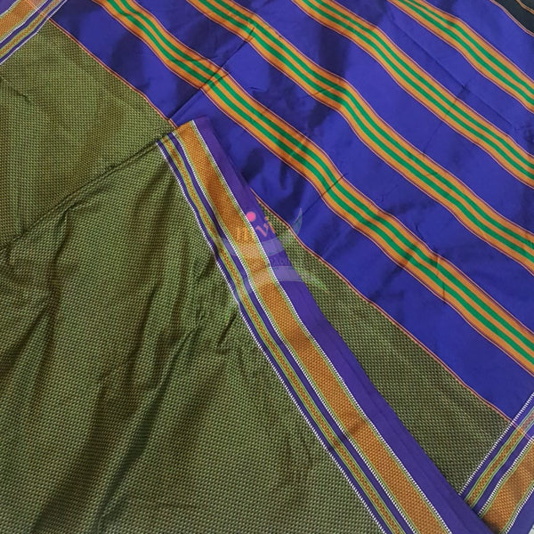 Khun/khana saree with traditional pallu