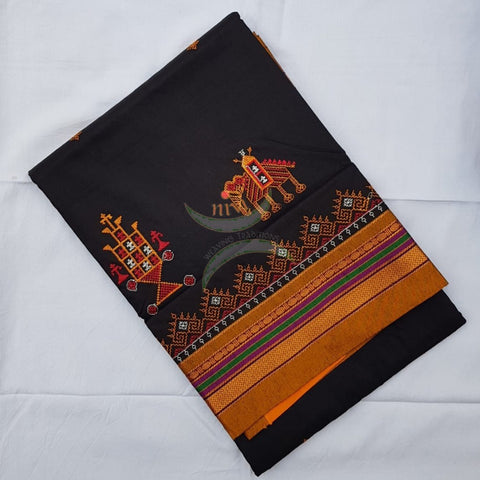 Ilkal blend kasuti embroidered Saree