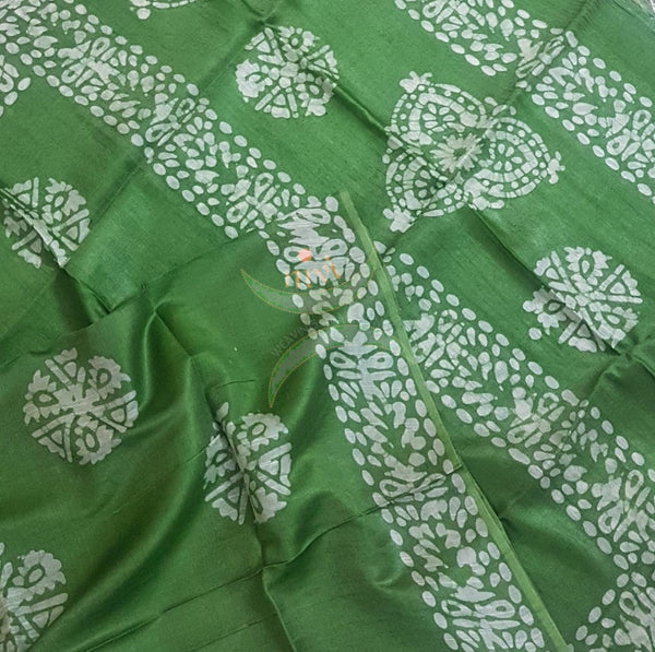 Handloom soft silk batik dupatta