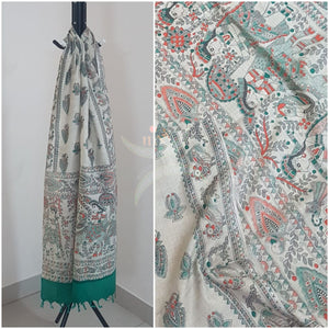 Handloom silk blend madhubani printed dupatta