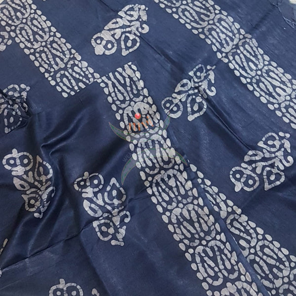 Handloom cotton top with batik dupatta