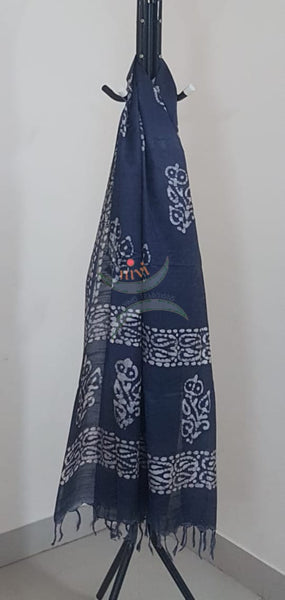Handloom cotton top with batik dupatta