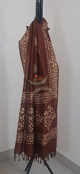 Handloom pochampalli ikat top with batik dupatta