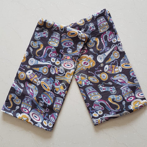 Black Handloom set of two chennur silk cushion covers