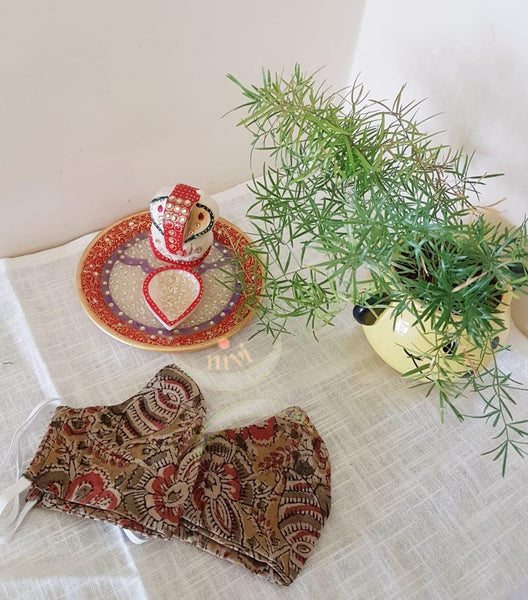 Handloom set of 2 kalamkari cotton masks