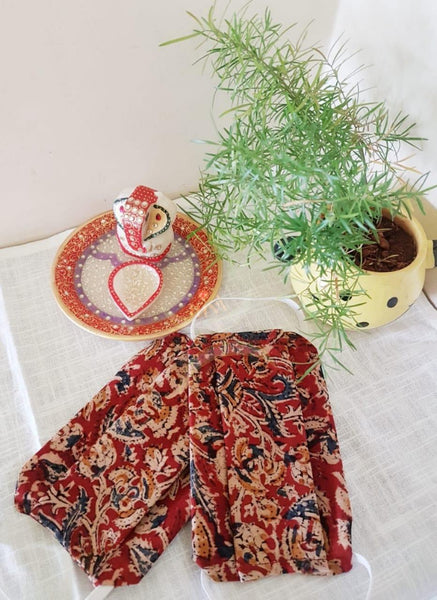 Handloom set of 2 kalamkari cotton masks