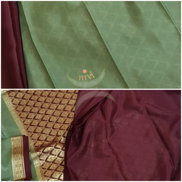 70 grams pure mysore crepe silk saree