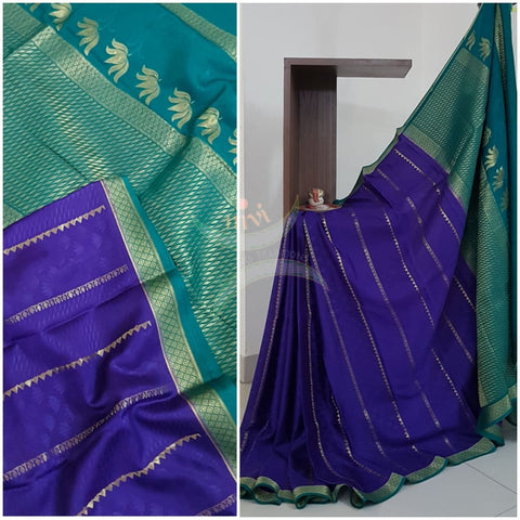 70 grams pure mysore crepe silk saree