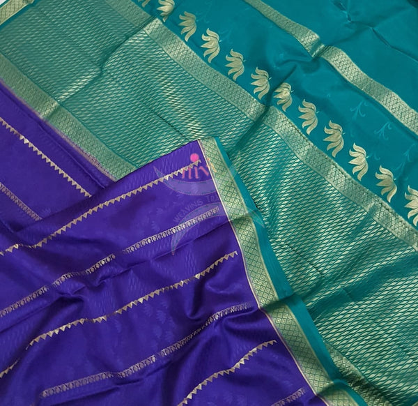 70 grams pure mysore crepe silk saree