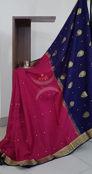 70 grams pure mysore crepe silk saree