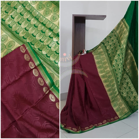 70 grams pure mysore crepe silk saree