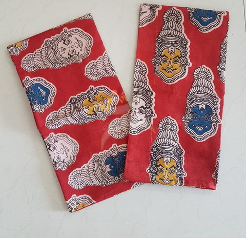 Set of 2 kalamkari cotton cushion covers 16x16 inches