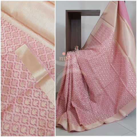 Silk cotton benaras brocade with antique zari