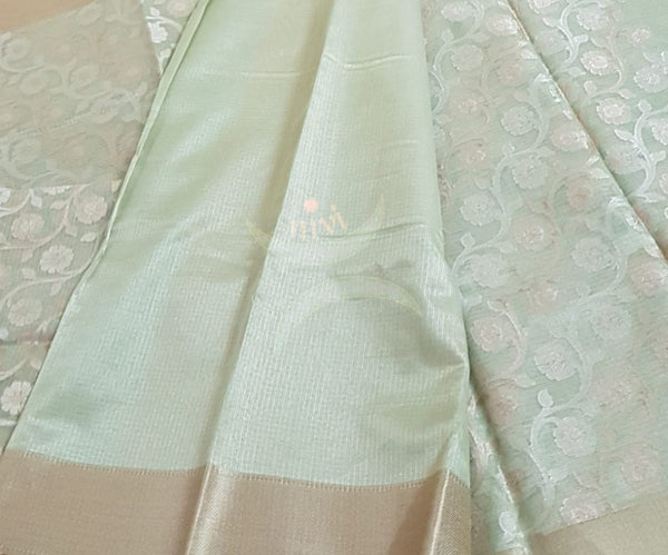 Silk cotton benaras brocade with antique zari