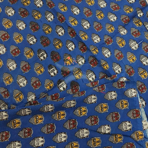 Handloom cotton kalamkari printed fabric of width 44 inches
