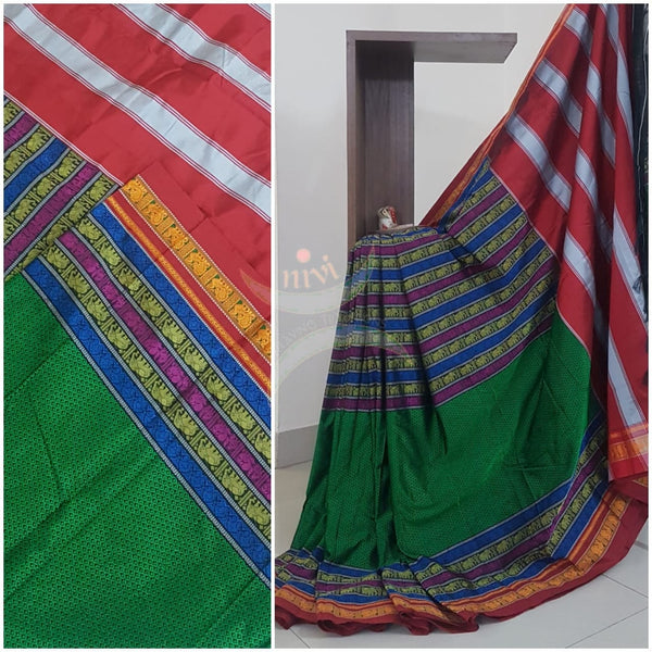 Khun/Khana saree with traditional topu teni pallu