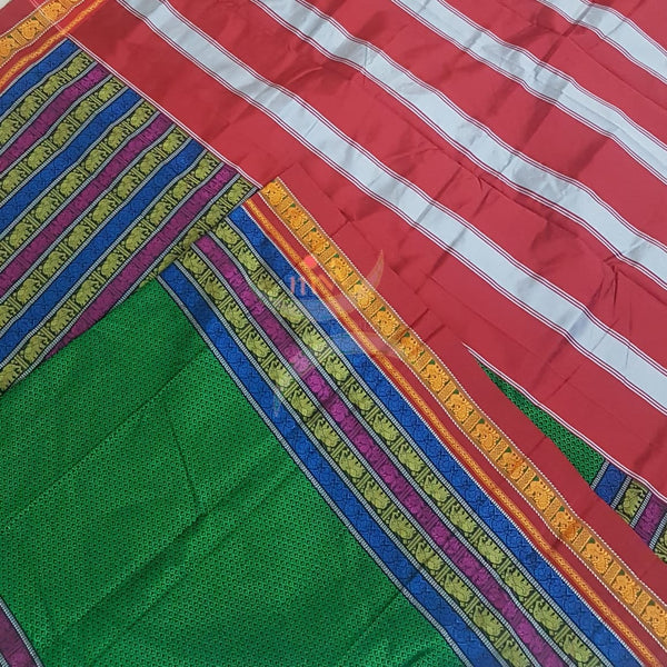 Khun/Khana saree with traditional topu teni pallu