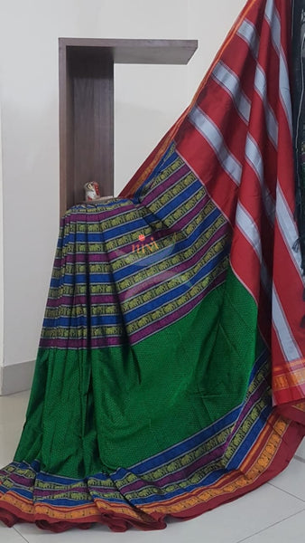 Khun/Khana saree with traditional topu teni pallu