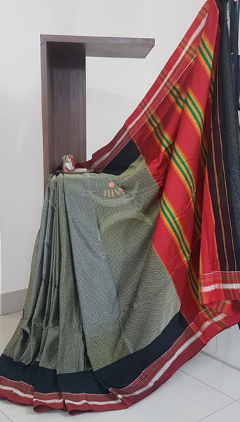 Khun/Khana saree with traditional topu teni pallu