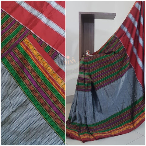 Khun/Khana saree with traditional topu teni pallu