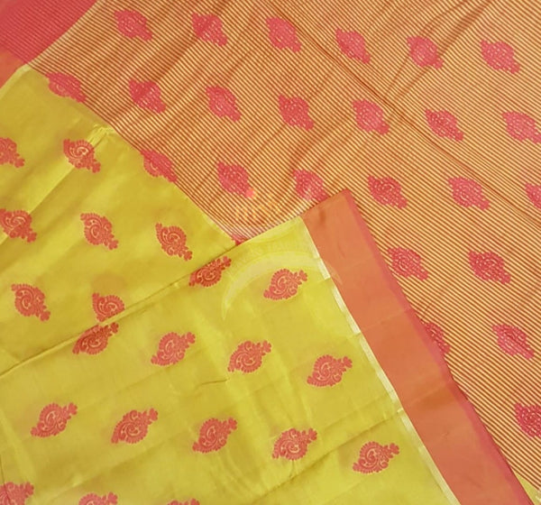 Art silk tussar saree with blouse piece