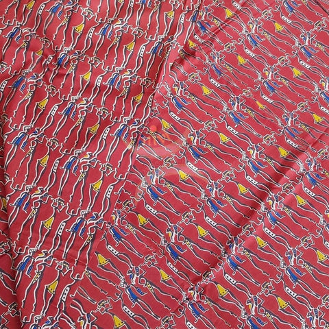 Handloom cotton kalamkari printed fabric