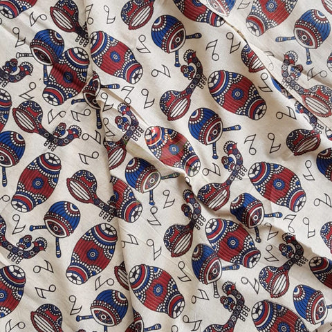 Handloom cotton kalamkari printed fabric