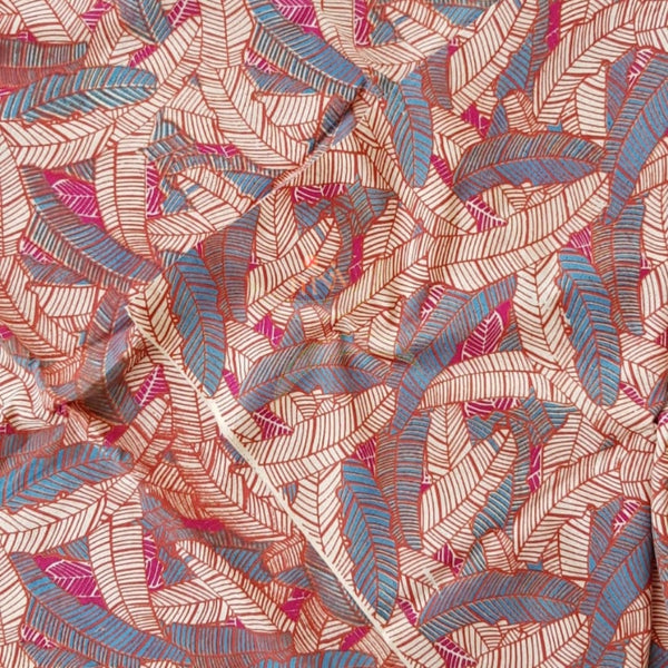 Handloom cotton kalamkari printed fabric of width 44 inches