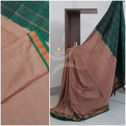 South cotton saree with traditional zari border