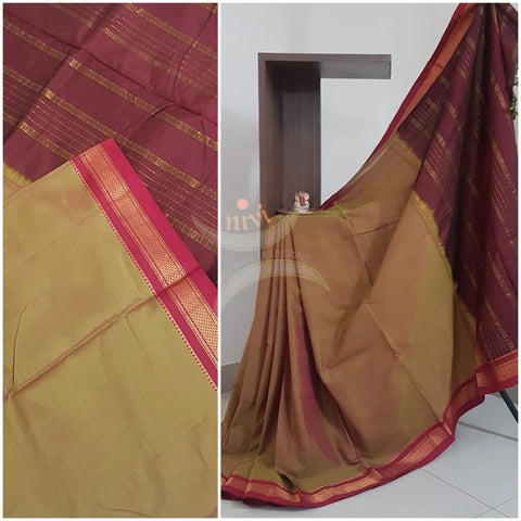 South cotton saree with traditional zari border