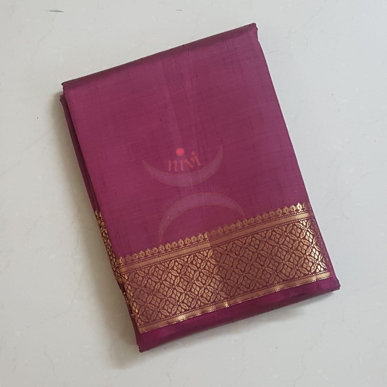 Maroon Art silk tussar saree with blouse piece