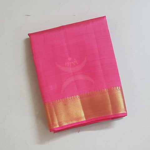 Pink Art silk tussar saree with blouse piece