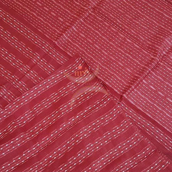 Maroon pure tussar silk