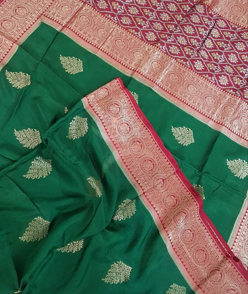 Pure muga silk benaras brocade saree.