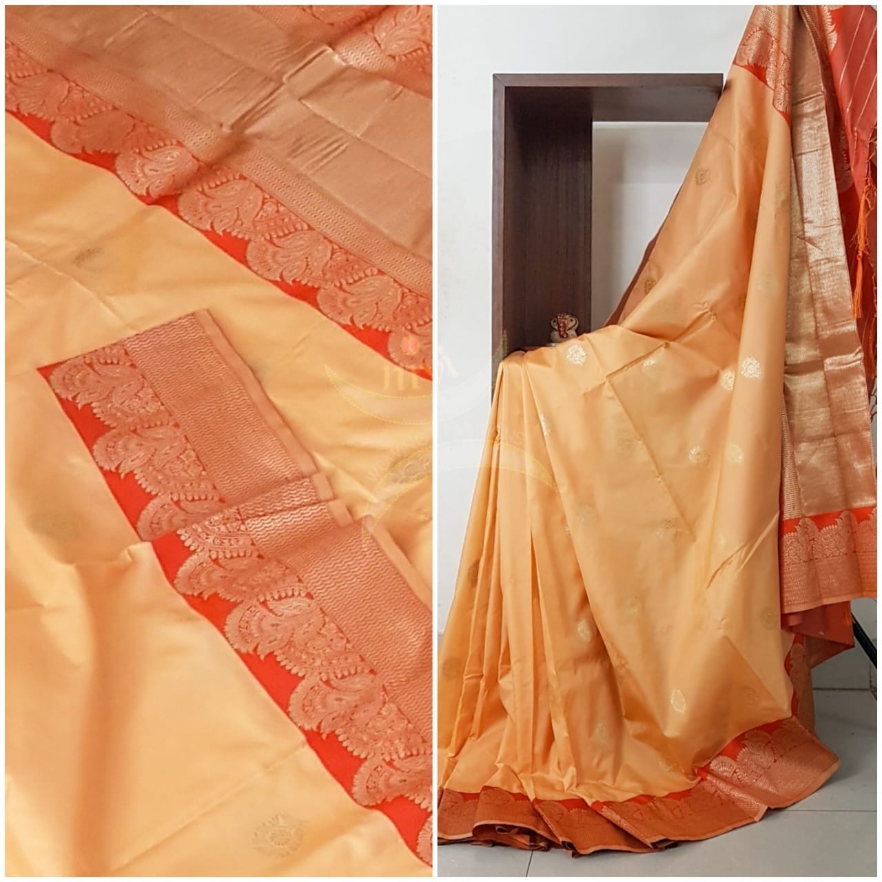 Dupion soft silk with resham light weight saree.