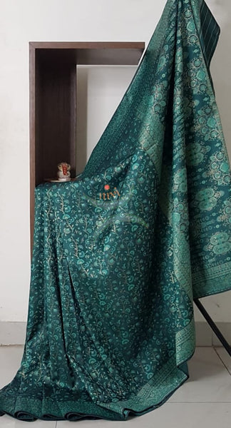 Pure muga silk benaras brocade saree.