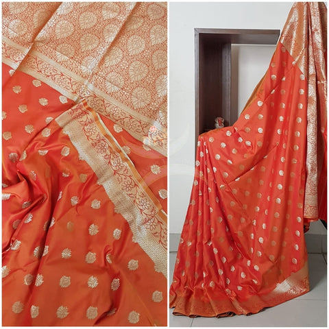 Dupion silk with resham benaras brocade saree.