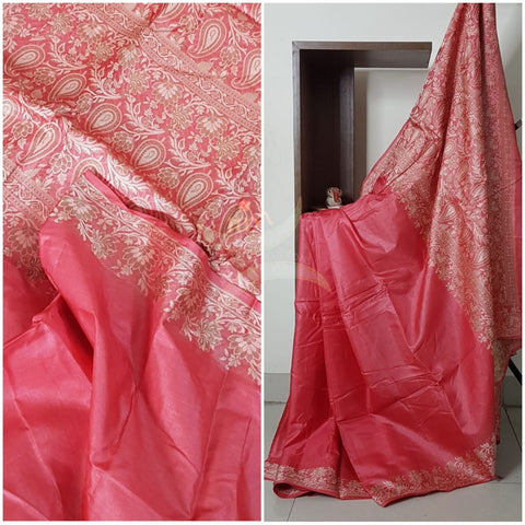 Pure silk tussar light weight saree.