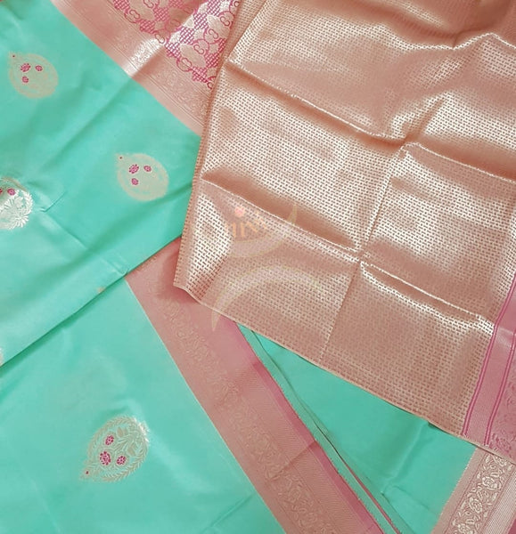 Dupion silk  benaras brocade light weight saree.