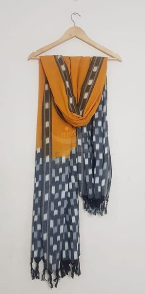 Handloom pochampalli ikat pure cotton 3 piece suit set.