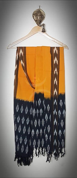 Handloom pochampalli ikat cotton duppata