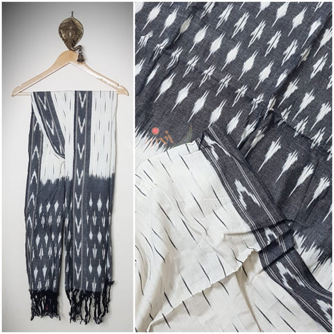 Handloom pochampalli ikat cotton duppata