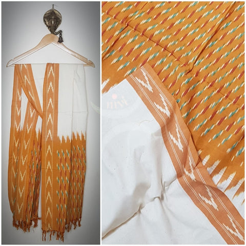 Handloom pochampalli ikat cotton duppata